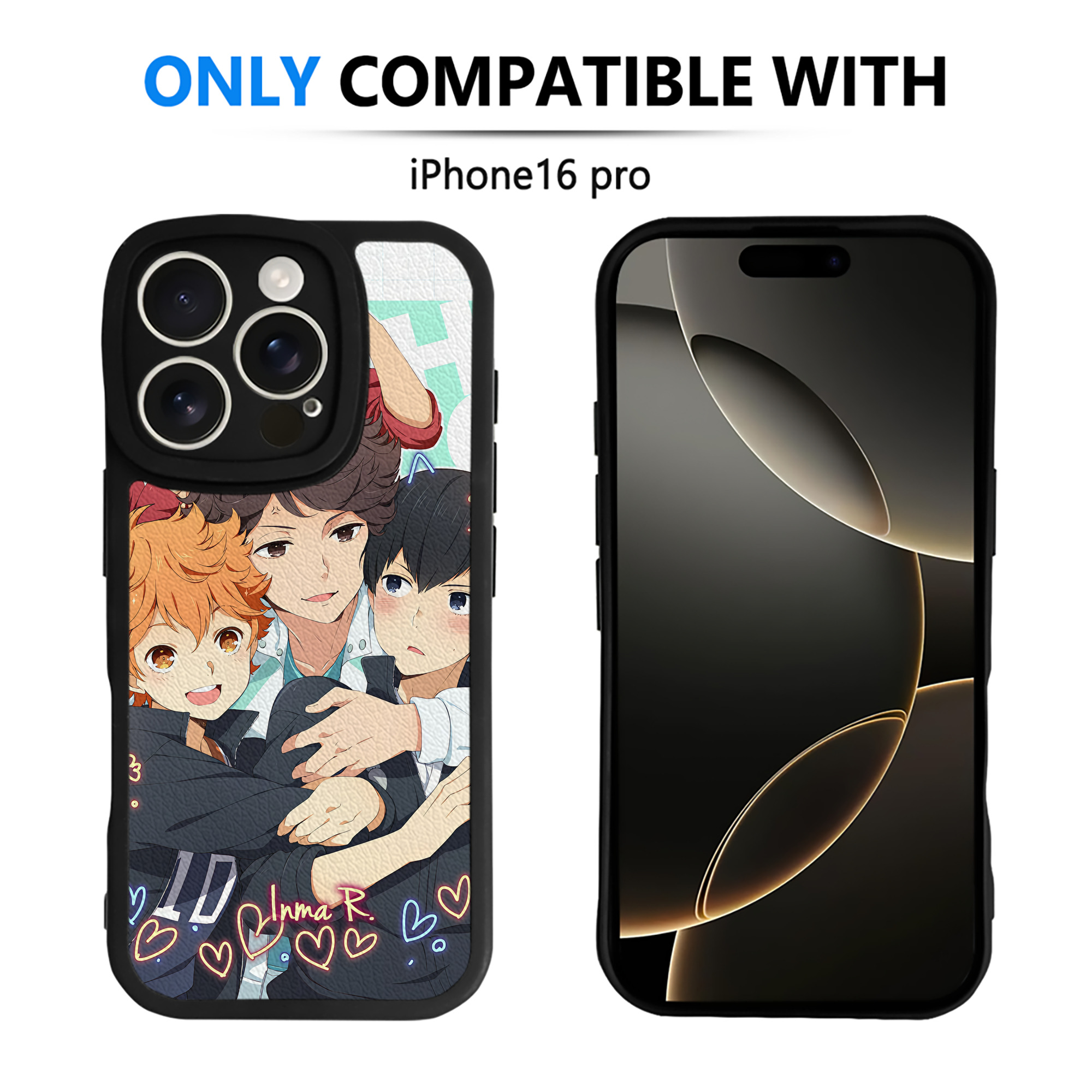 （画像用） ハイキュー!! Haikyu!! 【iPhone 16シリーズ対応】シリコンスマホケース（レザー調） 材質：シリコン